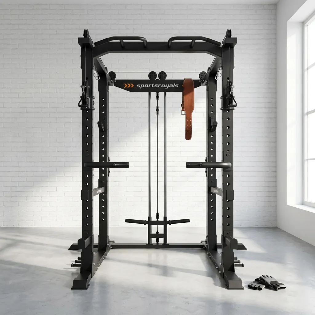 Athletes training in a dark gym